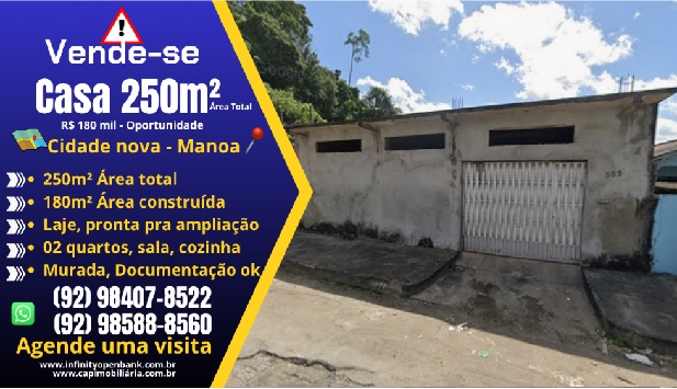 Casa a venda cidade nova - Conj. Manoa